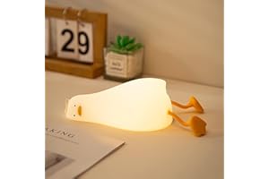 ROMICTA Luz Nocturna Infantil de Lying Flat Duck, LED de Noche con USB Recargable para Niños y Bebés - Lámpara de Regalo con Brillo Ajustable y Temporizador
