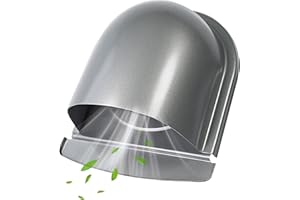 SYULCR U-Lüftungsgitter 100mm, Lüftungsgitter Edelstahl Abluftgitter, Lüftungsgitter mit Insektenschutz, Rückstauklappe Lamellengitter mit 45° Lamellen, für Badezimmer, Küche