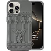 Microsonic Apple iPhone 13 Pro Kılıf Praying Angel Gri [iPhone 13 Pro ile Uyumlu Kılıf - Gri]