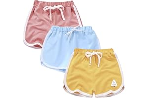 Rolanko Pantalones Cortos Niñas, Verano Algodón Deportivos Pantalón para Niños para Baile y Corree