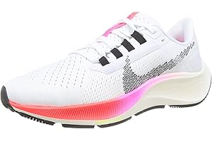 NIKE Wmns Air Zoom Pegasus 38, Zapatillas para Correr Mujer , Black White Anthracite Volt, 36 EU