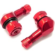 Valve D'Angle Aluminium Pour Moto - Rouge 11,3 Mm, 90°