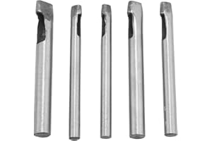 Zeafree Set di Punzoni per Fori Forati nel Pelle di Forma Ovale da 5 Pezzi Set Foratura per Foratura per Cuoio (4X6Mm, 4X7Mm, 4X8Mm, 4X10Mm, 4X12Mm)