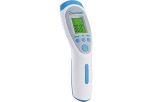 Berrcom Termómetro de frente para niños y adultos digital médico sin contacto termómetro infrarrojo para bebés adultos objetos espaciales medición instantánea del tiempo función de memoria