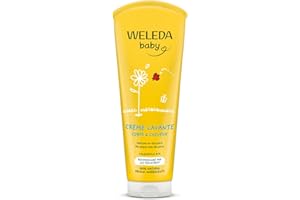 WELEDA - Crème lavante Corps & Cheveux - Nettoie en douceur - Pour la toilette quotidienne des peaux délicates des bébés et des jeunes enfants - NATRUE* - Vegan*** - 200 ml