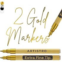 N-K Metallic Marker Stifte – Gold & Silber, Permanent, Wasserfest & Lichtbeständig Für Crafting, Scrapbooking & Kunst