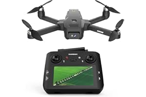 KARUISRC K600 GPS Drone con Cámara, Mando a Distancia con UHD Pantalla, Drone resistente al viento con tarjeta SD, Vuelo Estacionario Automático para Adultos, Drone con Bolsa de Almacenamiento Portátil