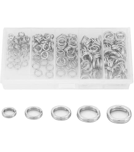 Anneaux De Leurre En Acier Inoxydable - Lot De 100 Pièces - Diamètres Variés (4.5mm, 5mm, 6mm) - Pour Montage Lignes De Pêche, Connecteur Rapide