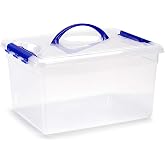 Plastic Forte Storage Box, Transparent, 12 Litres, with Handle