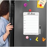 D&uuml;nya Magnet Hafalık Men&uuml; Magnet Planlayıcı, Katlanabilir Silinebilir Mıknatıslı Yazı Tahtası Kalem
