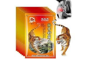 GENÉRICO Parches de Calor para Alivio del Dolor - 80 Piezas | Parche de Tigre Chino con Infrarrojo Lejano | Parches Térmicos para Espalda, Rodillas y Articulaciones | Terapia de Calor y Acupuntura Natural