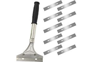 KDJXZ Wallpaper Scraper Scraper Tool Heavy Duty Wall Non Slip Soft Grip Scraper Tool Durable Effortless Removal of Wallpaper Floor Tiles and Stubborn Materials Comes with 10 Blades