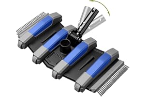 POOLAZA Aspirateur de piscine, aspirateur de piscine lesté avec 1-1/4", raccord de tuyau pivotant 1-1/2", brosses de sol et latérales, aspirateur de piscine pour piscines souterraines, piscines hors