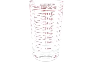 PEDAS PEDIS LIMITED 120 ml Glass Measuring Cup with red Markings – Perfect for Shot Measures, Spirit Measures, Espresso Shots, Pyrex Jiggers & Cortado Glasses.