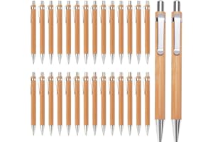 MOPOIN Kugelschreiber Set, 30 Stück Holz Kugelschreiber Schreibgerät für den Alltag Büro als stilvolles Schreibgerät