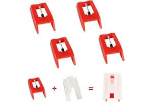 BBTCXJS 5 Pcs Record Player Needles, Diamond Record Player Needle Replacement, Turntable Needles Vinyl Record Player Needles, Turntable Replacement Needles Spare Needles for Record Player Accessories