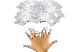 Qiuyan 100pcs Nail Foil Gel Wraps Polish Remover Art Soak off Acrylic Removal - No Acetone