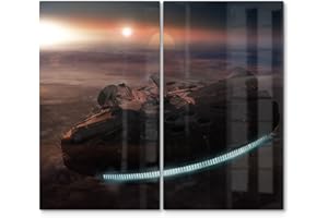 DEQORI Juego de 2 placas de vidrio para cubrir vitrocerámica en cocina, cubiertas universales para estufas de cocina, placas de cristal y tablas de cortar para placas de cocina