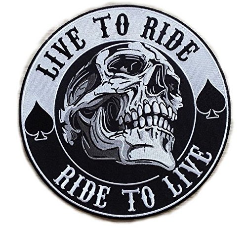 Live To Ride Ride To Live Skull Reaper Anarchy Outlaw Biker MC Aufnäher Patch