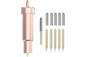 UTNVBTR Premium Fine Point Blade Compatible with Cricut Maker 3/Maker/Explore 3/Explore Air 2/Air/One,Fine Point Blade Housing for Slicing Cuts Glitter Vinyl,Cardstock,Faux,Adhesive Foil,Vellum and Etc（Gold）