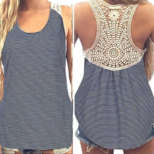 Clearance Women Vest, Sunday Ladies Summer Sexy Sleeveless Printed V Neck Tops Fashion Straps Tank Tops Casual Plus Size Beach T-Shirt for Women (3XL, Navy Sexy)