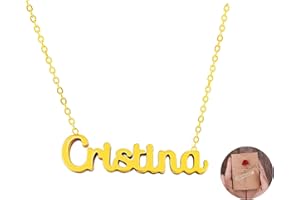 Only faith Collar para mujer con nombre personalizado Acero inoxidable con caja de regalo original Cadena colgante joya personalizada especial para amigas, novios