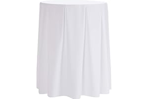 ‎HUSSENKÖNIG Hussenkönig Bar Table Cover Bistro Table Cover Various Sizes Diameter 60 70 80 cm Premium White