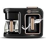Karaca Hatir Plus 2 In 1 Filter Coffee Turkish Coffee Machine Black Copper For 5 People 1385 W Stainless Steel Filter Glass Jug Fully Automatic Coffee Machine Amazon De Home Kitchen