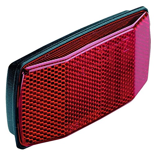 Gepäckträgerrückstrahler b&m mit Bohrung 50/80 mm, schwarz/rot (1 Stück)