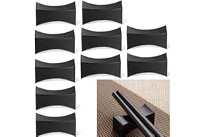 HAOSELL Juego de 10 soportes para palillos, color negro