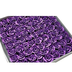 TININNA 81 pcs Jabón de Baño de Rosa Flor de Romántico Perfumada Baño Cuerpo del Favor Regalos Jabón Rose Petal decoración de la Boda