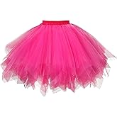 Homrain Damen Tüllrock Tutu - 50er Jahre Petticoat Für Rockabilly & Karneval