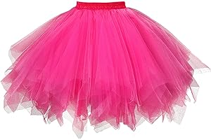 GOOBGS Damen 50er Ballettrock Multi-SchichtenVintage Ballet Blase Firt Tulle Petticoat Puffy Tutu