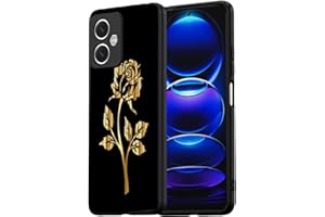 Esakycn Funda para Xiaomi Redmi Note 12 5G, Cárcasa Negro Silicona con Flores Dibujos Diseño Antigolpes Suave TPU de Protector Piel Case Fundas para Note 12 5G 6,67", Rosa