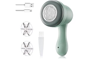 BUBBACARE Levapelucchi Elettrico Portatile, USB Ricaricabile Rasoio Elimina Pelucchi Potente ed Efficace per abiti e Tessuti, Vestiti, maglioni, mobili, lana, Moquette