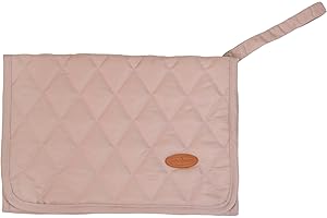 MiniDream Travel Changing Mat with Pockets - Portable Hanging Strap - Water Resistant Design - Baby Pink