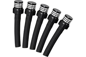 MTATCN Tube de Tuyau de Reniflard de Soupape de Bouchon de Réservoir d'essence de Filtre à Carburant de Gaz de Moto pour ATV Dirt Pit Bike Moto Quad Motocross Aluminium CNC 5 Pcs Noir