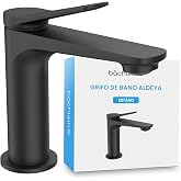 B&auml;chlein Aldeya Modern Design Bathroom Faucet with Durable Ceramic Cartridge and Mounting Kit, Matte Black Bathroom Faucet