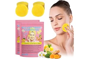 NHQZ 80 Pièces Tampon nettoyant pour le visage et le curcuma pour enlever la saleté