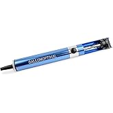 GALLUNOPTIMAL professionelle Entlötpumpe Ganzmetallgehäuse in blau mit ESD Teflonspitze und hoher Saugleistung