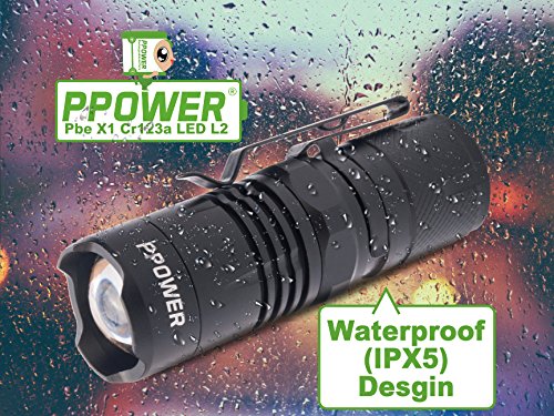 PPOWER Pbe X1 Cr123a LED Cree Xm-l2 600 Lumen Mini Taschenlampe P-Power - 8
