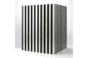 HaakDesign 3D Wandpaneele Lamellenwand Pluto in Holz Optik Akustikpaneel zur Wandverkleidung leichtes Polystyrol Decor, Silber, 11,6x260cm (Paneel)