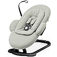 Stokke Steps Bouncer, Soft Sage/Black Chassis - for Babies 0-6 Months - Allows Independent Bouncing & Provides Soft Cradling Motion - Use Alone or with Stokke Steps Chair