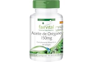Fairvital | Aceite de Orégano 150mg - Origanum vulgare - Potente Extracto 10:1-90 Cápsulas blandas - Calidad Alemana