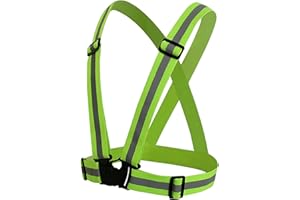 Bailinks High Visibility Reflective Vest,Lightweight and Adjustable Reflective Running Gear Safety Vests Outdoor Safety Equipment for Outdoor Night Running Jogging Hiking Cycling Walking