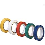 Amazon Basics - Nastro isolante, 1.27 cm x 6.08 m, multicolore, confezione da 10 (In precedenza Marchio AmazonCommercial)