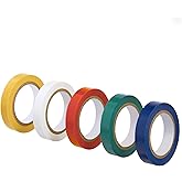 Amazon Basics Nastro isolante da 1.3 cm x 6 m, multicolore, confezione da 10, ottimo per attività domestiche generiche, di fa