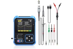 SHAVINGFUN 3 in 1 Digitales Oszilloskop,Tragbares Handoszilloskop 500kHz Bandbreite,USB Wiederaufladbar Digitaltransistortester Oszilloskop mit 2,4 Zoll HD Farbbildschirm,PWM Rechteckausgang