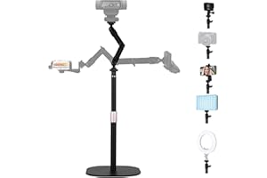 AYIZON Soporte de cámara Web Ajustable, Monturas de Webcam Compatible con Logitech StreamCam Brio C920s C930 C922 C925 C615,Razer Kiyo Pro X y Cualquier Webcam con Interfaz 1/4''-20