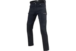 REBELHORN Urban III MotorradJeans Motorrad Hosen Herren | Aramidfaser Futter | Knie und Hüft Protektoren Stufe 2 | Belüftungslöcher | Lose Passform Motorradhose mit Protektoren